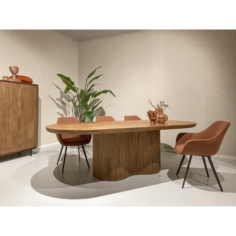 Eettafel Sevilla Mangohout Naturel hout 110x250 cm-Eettafels-Livingfurn