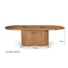 Eettafel Sevilla Mangohout Naturel hout 110x300 cm-Eettafels-Livingfurn
