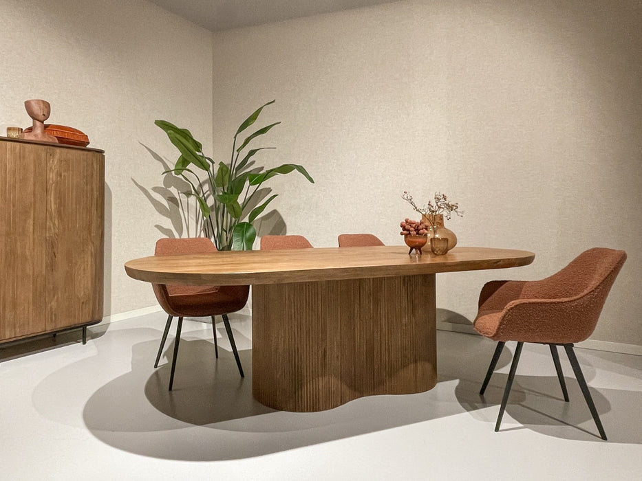 Eettafel Sevilla Mangohout Naturel hout 250x110 cm-Eettafels-Livingfurn