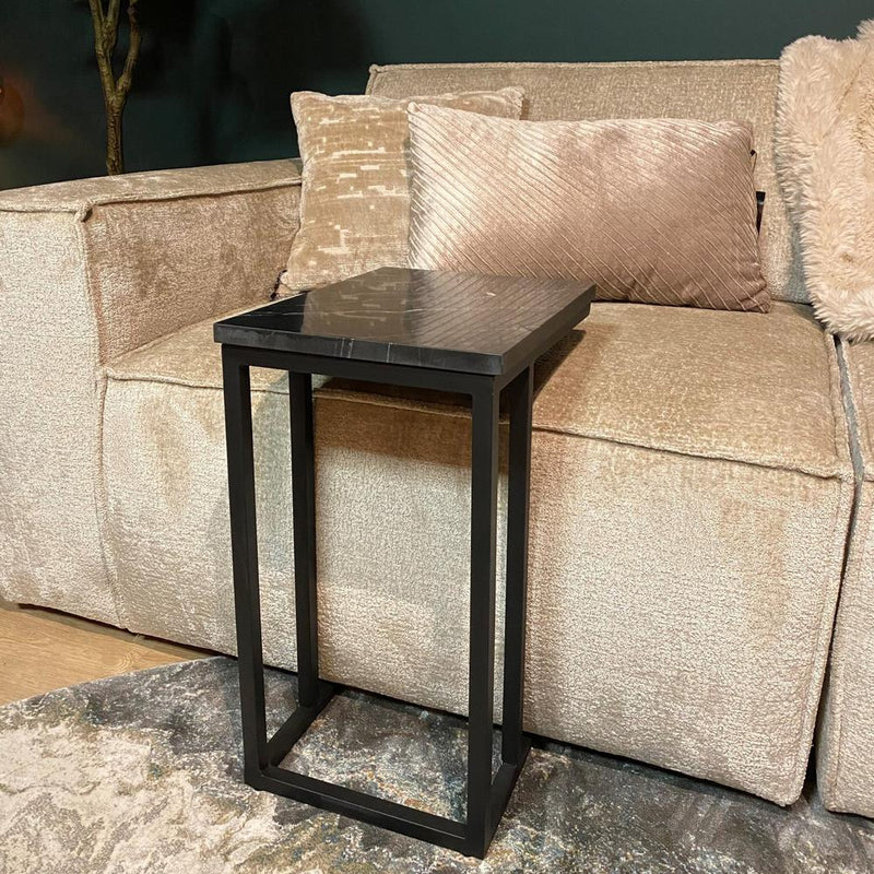 Eettafel Slider Nova Zwart marble 40x30x54 cm-Eettafels-Starfurn