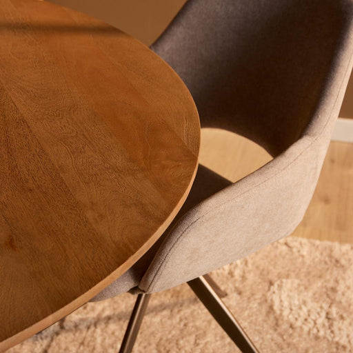 Eettafel Solana 130 cm Naturel 130x130x76 cm-Eettafels-Starfurn