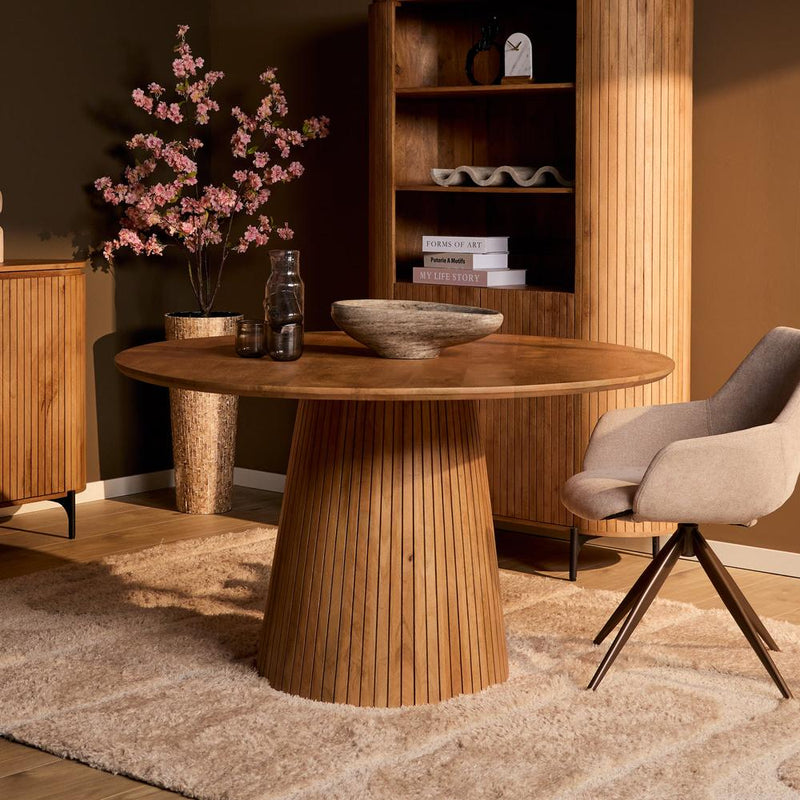 Eettafel Solana 130 cm Naturel 130x130x76 cm-Eettafels-Starfurn
