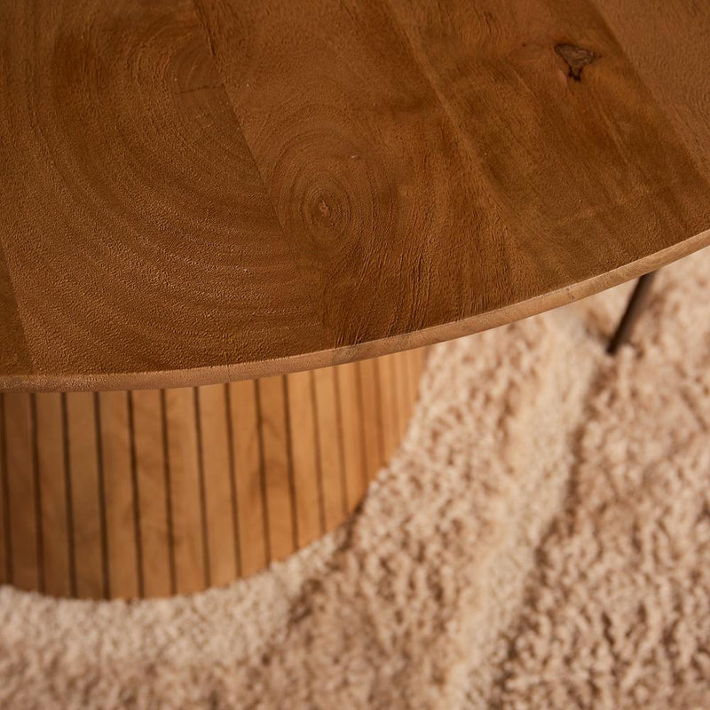 Eettafel Solana 130 cm Naturel 130x130x76 cm-Eettafels-Starfurn