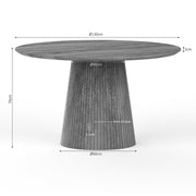 Eettafel Solana 130 cm Naturel 130x130x76 cm-Eettafels-Starfurn