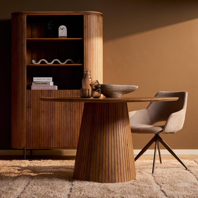 Eettafel Solana 150 cm Naturel 150x150x76 cm-Eettafels-Starfurn