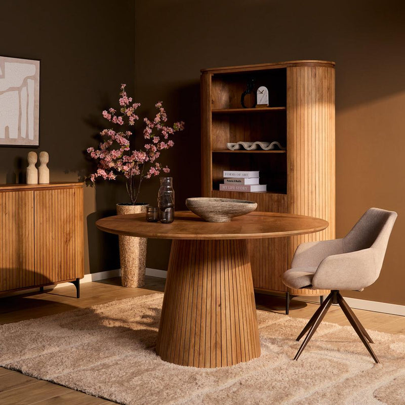 Eettafel Solana 150 cm Naturel 150x150x76 cm-Eettafels-Starfurn