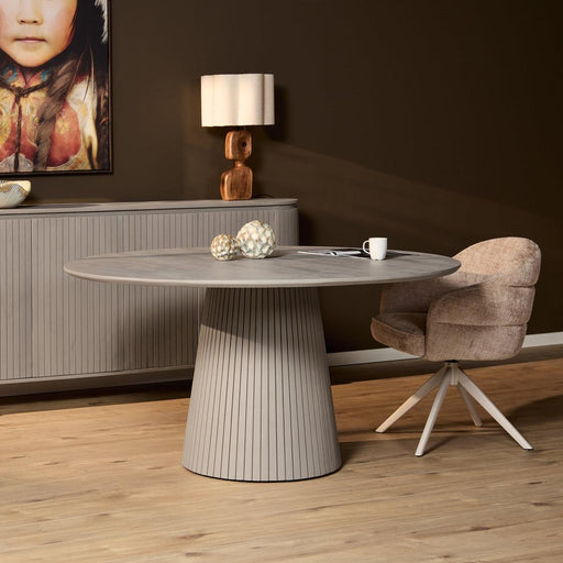 Eettafel Solana 150 cm Taupe 150x150x76 cm-Eettafels-Starfurn