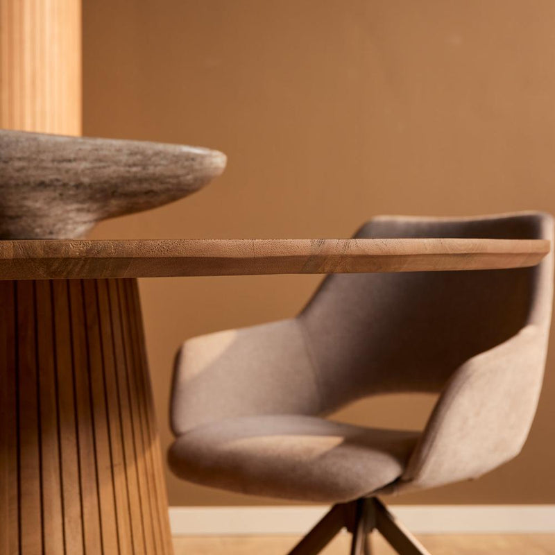 Eettafel Solana 210 cm Naturel Ovaal 210x110x76 cm-Eettafels-Starfurn