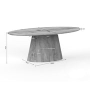 Eettafel Solana 210 cm Naturel Ovaal 210x110x76 cm-Eettafels-Starfurn