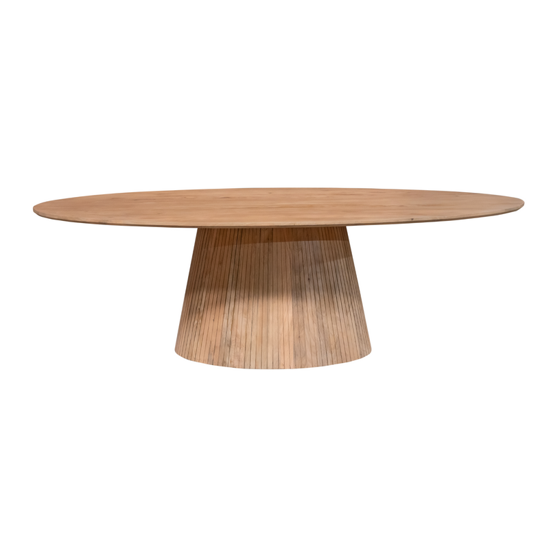 Eettafel Solana 240 cm Naturel Ovaal 240x120x76 cm-Eettafels-Starfurn