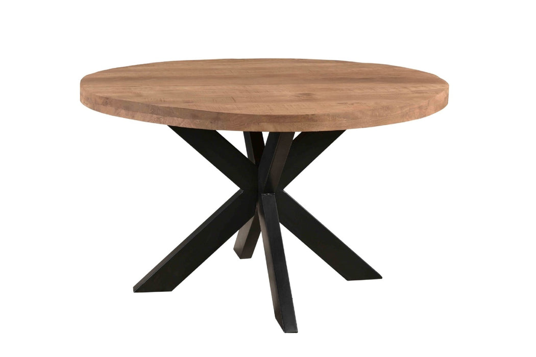 Eettafel Sturdy Rond Mangohout Naturel 150 cm-Eettafels-Livingfurn