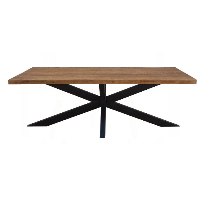 Eettafel Sturdy Spider Mangohout Naturel 160x90x76 cm-Eettafels-Livingfurn