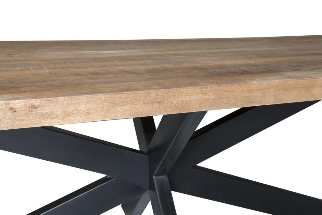 Eettafel Sturdy Spider Mangohout Naturel-Eettafels-Livingfurn