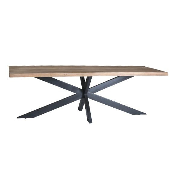 Eettafel Sturdy Spider Mangohout Naturel-Eettafels-Livingfurn
