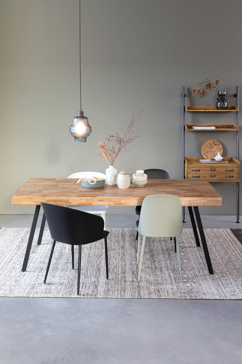 Eettafel Suri Teak Hout Naturel 160x78 cm-Eettafels-Creating Home