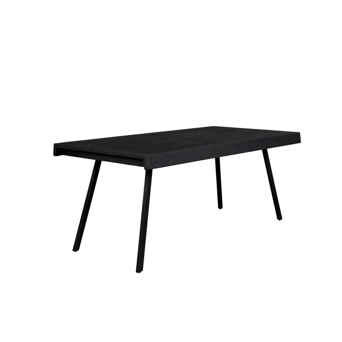 Eettafel Suri Teak Hout Zwart 160x78 cm-Eettafels-Creating Home