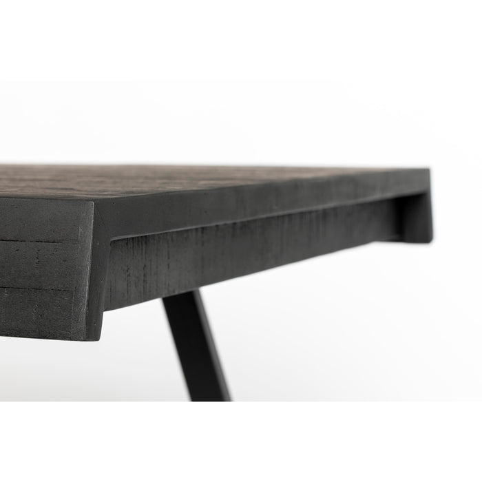 Eettafel Suri Teak Hout Zwart 160x78 cm-Eettafels-Creating Home