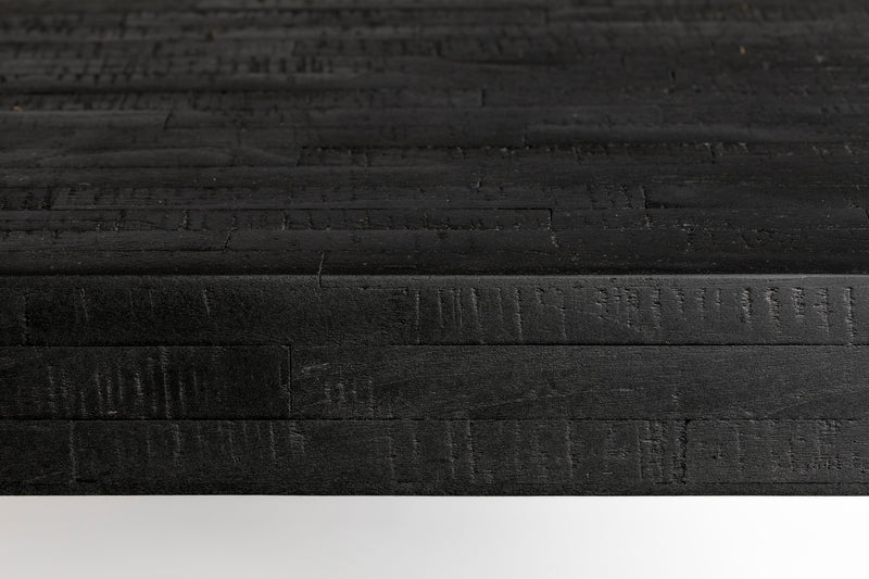 Eettafel Suri Teak Hout Zwart 160x78 cm-Eettafels-Creating Home