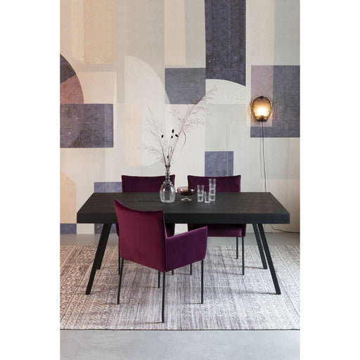 Eettafel Suri Teak Hout Zwart 180x90 cm-Eettafels-Creating Home