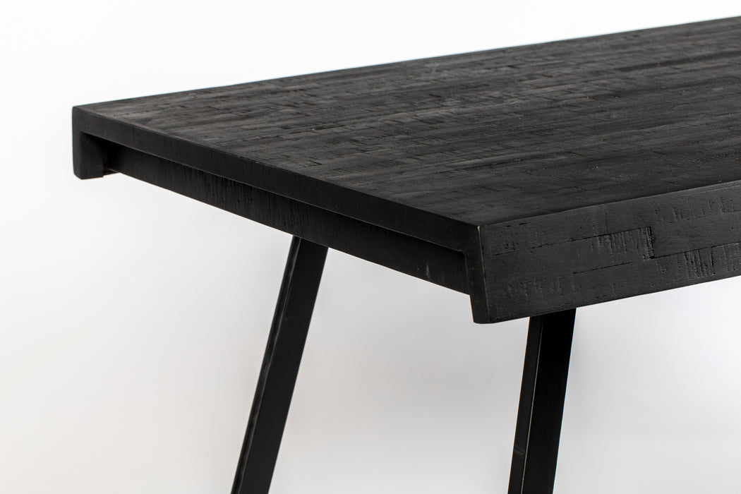 Eettafel Suri Teak Hout Zwart 180x90 cm-Eettafels-Creating Home