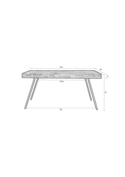 Eettafel Suri Teak Hout Zwart 200x90 cm-Eettafels-Creating Home