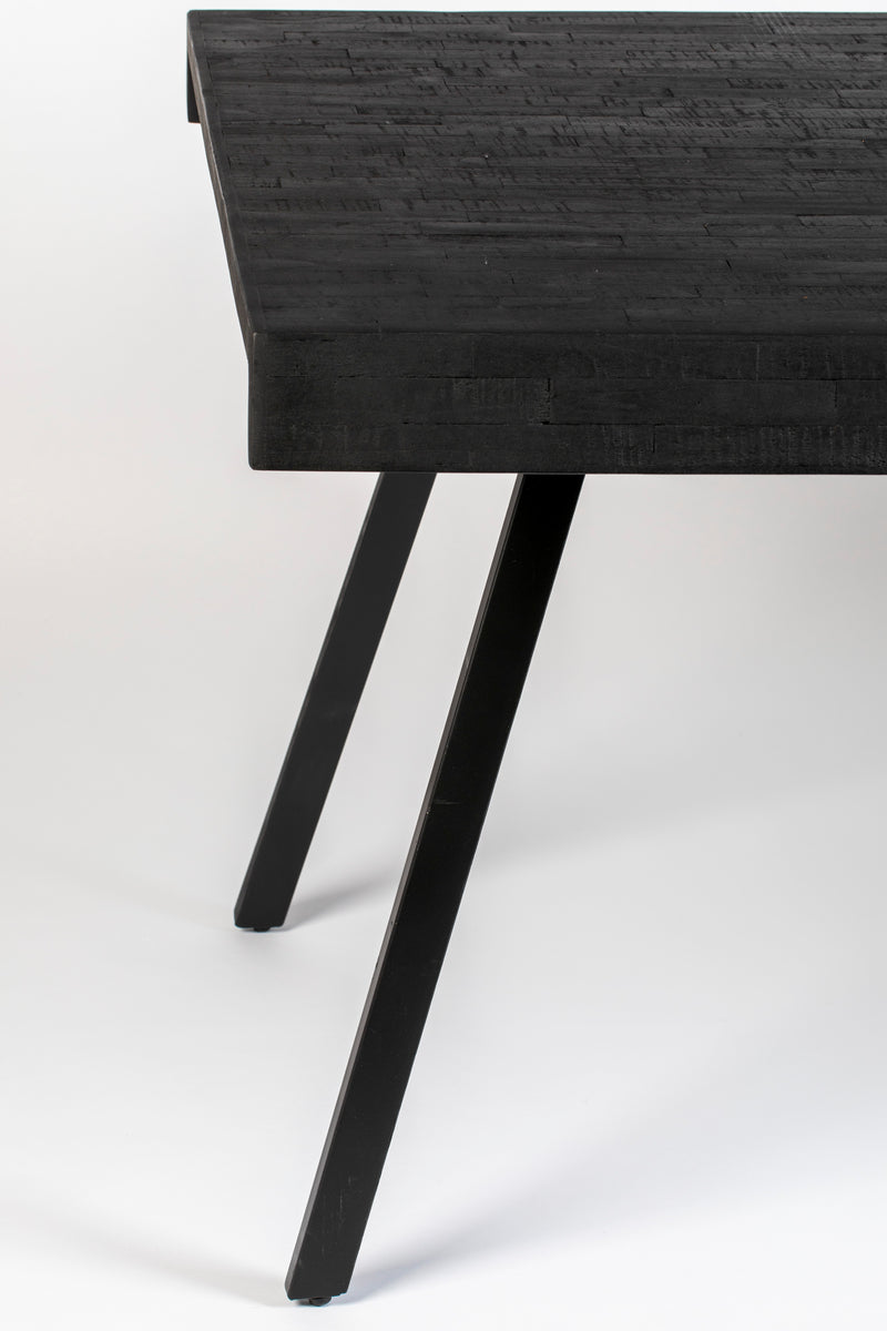 Eettafel Suri Teak Hout Zwart 200x90 cm-Eettafels-Creating Home