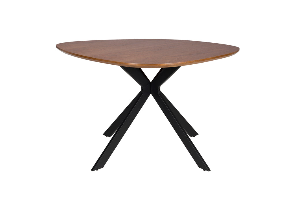 Eettafel Table Chase Organic Round MDF Zwart 110x110 cm-Eettafels-White Label Living