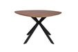 Eettafel Table Chase Organic Round MDF Zwart 110x110 cm-Eettafels-White Label Living
