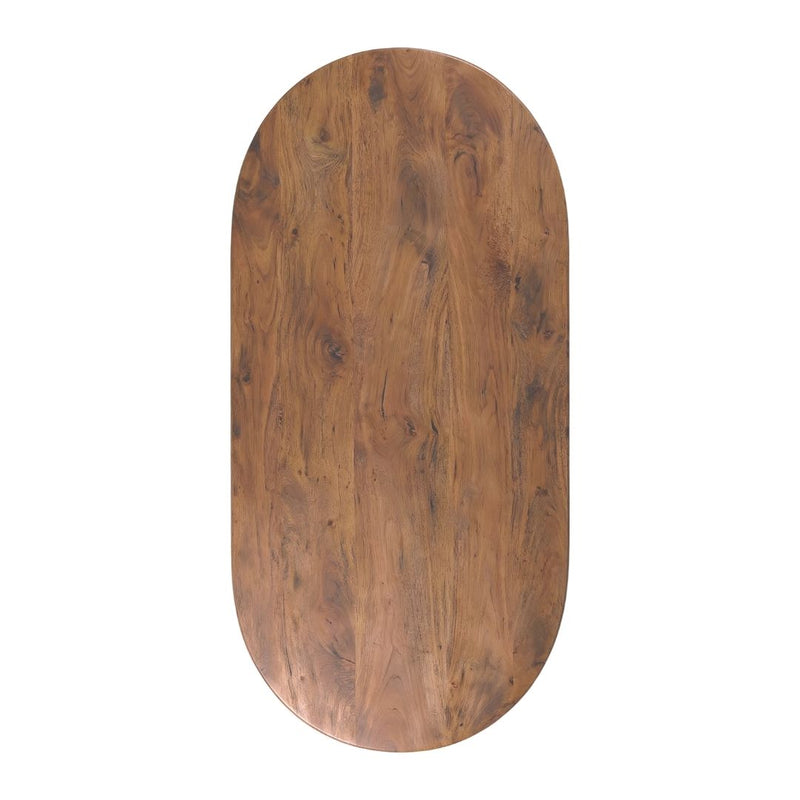 Eettafel Tafelblad Halve Cirkel Mangohout Nature Smooth 220x100-Ovale tafelbladen-LABEL51