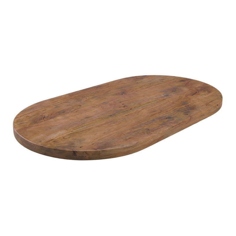 Eettafel Tafelblad Halve Cirkel Mangohout Nature Smooth 220x100-Ovale tafelbladen-LABEL51
