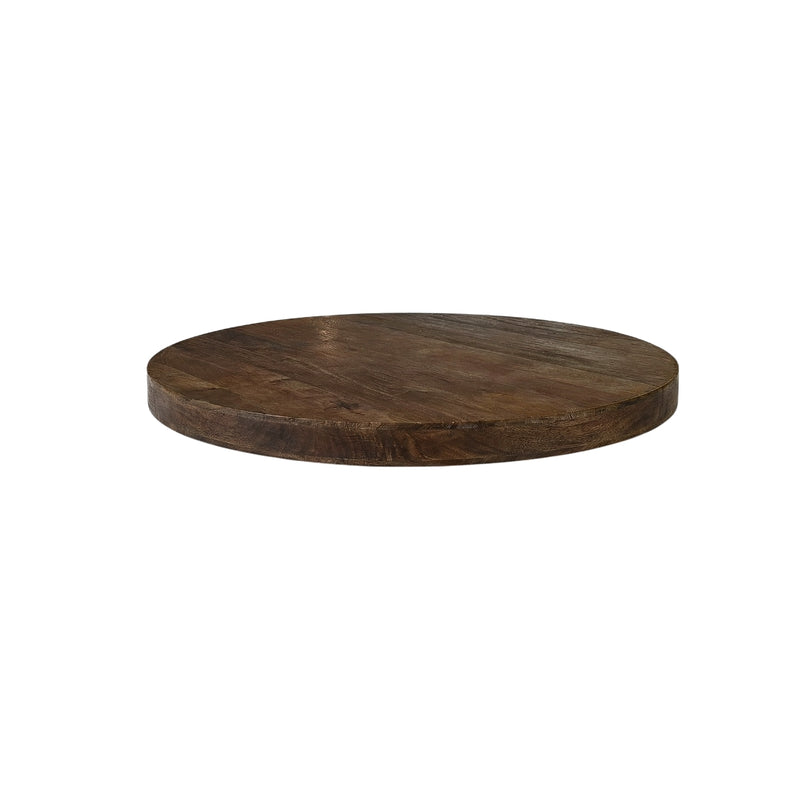 Eettafel Tafelblad Rond Mangohout Espresso 110x110-Ronde tafelbladen-LABEL51