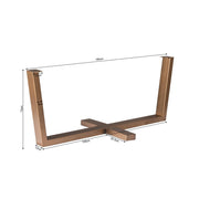 Eettafel Tafelpoten Brons Metaal 180x80 cm-Eettafels-Starfurn