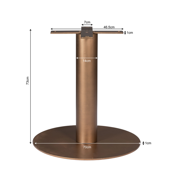 Eettafel Tafelpoten Brons Metaal 70 cm - STF-Eettafels-Starfurn
