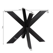 Eettafel Tafelpoten Zwart Metaal 70 cm STF 70x70x73 cm STF-0014-Eettafels-Starfurn