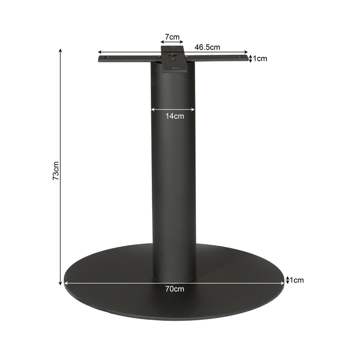 Eettafel Tafelpoten Zwart Metaal 70 cm - STF-Eettafels-Starfurn