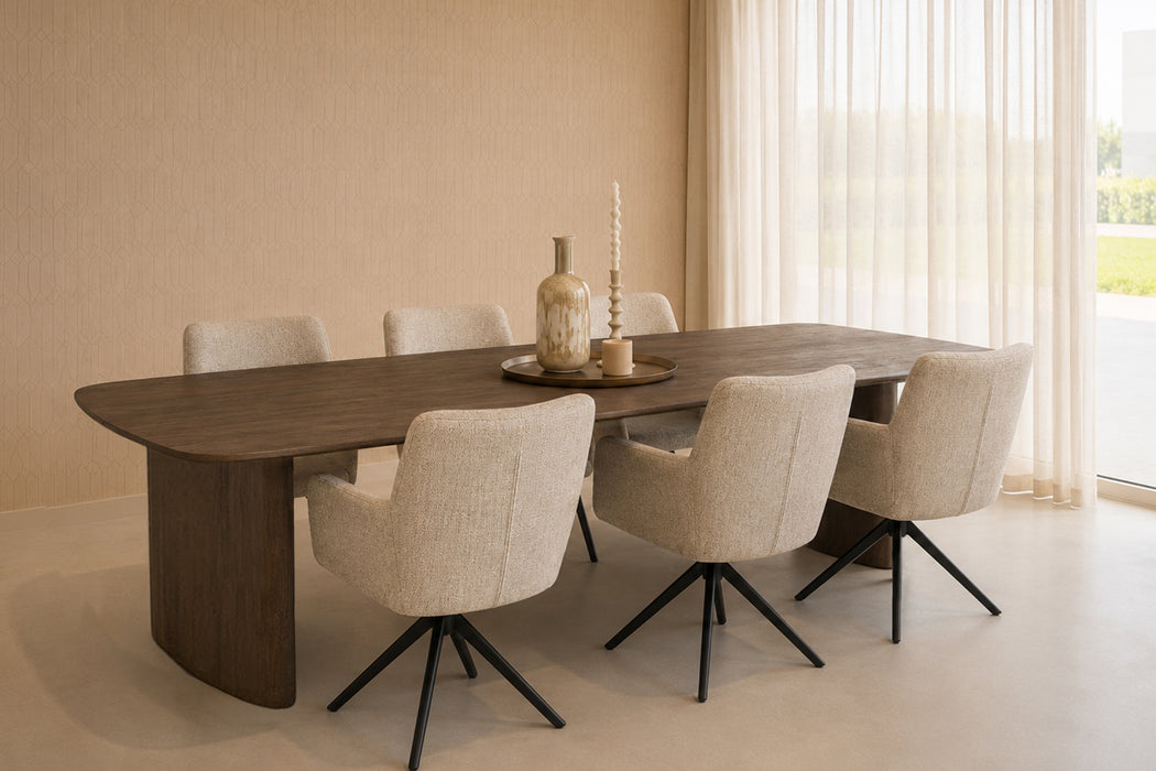 Eettafel Tyler Mangohout Bruin 300cm