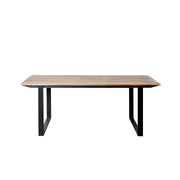 Eettafel Valdez Mangohout Naturel hout 200x100 cm-Eettafels-Livingfurn