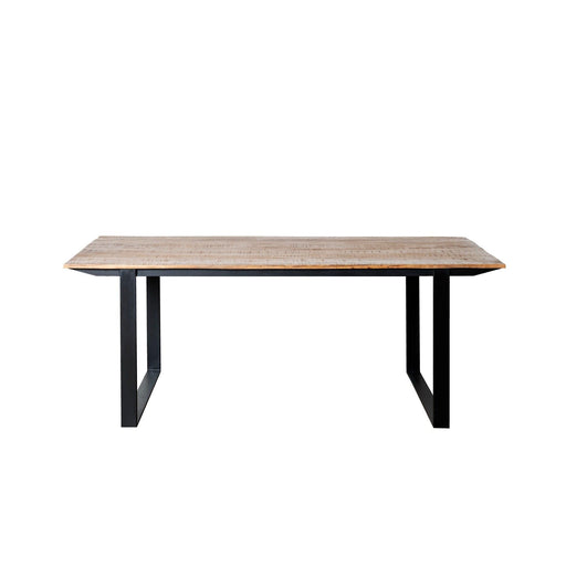 Eettafel Valdez Mangohout Naturel hout 200x100 cm-Eettafels-Livingfurn