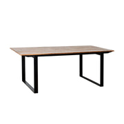 Eettafel Valdez Mangohout Naturel hout 200x100 cm-Eettafels-Livingfurn
