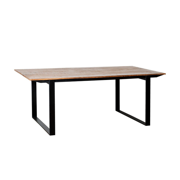 Eettafel Valdez Mangohout Naturel hout 200x100 cm-Eettafels-Livingfurn