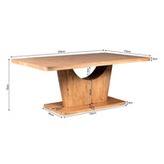 Eettafel Voco 200 cm Naturel 200x110x76 cm-Eettafels-Starfurn