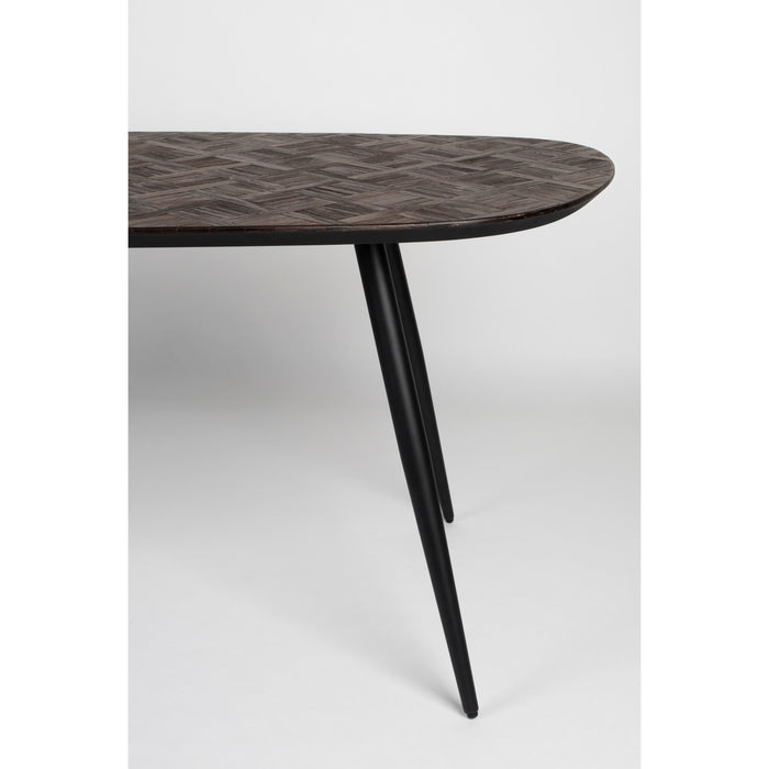 Eettafel Webster Rectangular Teak Hout Bruin 90x180 cm-Eettafels-Creating Home