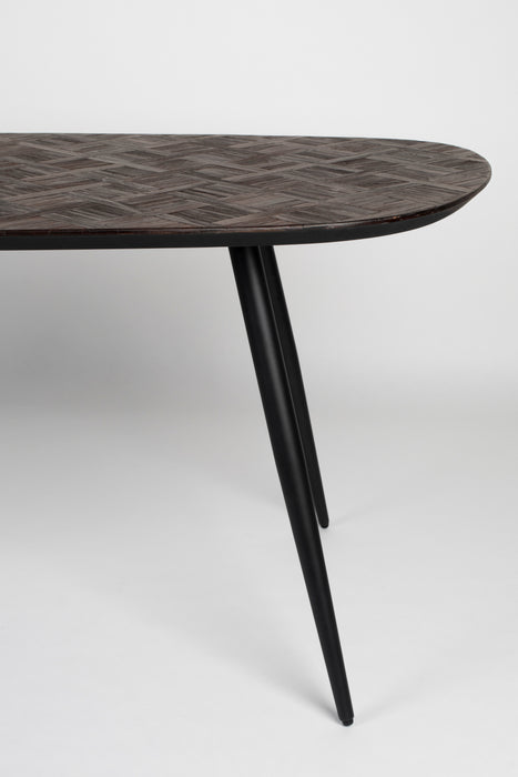 Eettafel Webster Rectangular Teak Hout Bruin 90x180 cm-Eettafels-Creating Home
