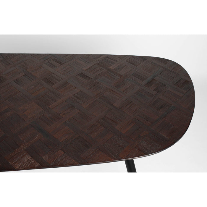 Eettafel Webster Rectangular Teak Hout Bruin 90x180 cm