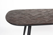 Eettafel Webster Rectangular Teak Hout Bruin 90x180 cm-Eettafels-Creating Home