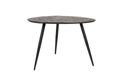Eettafel Webster Rond Teak Hout Bruin 111x76 cm-Eettafels-Creating Home