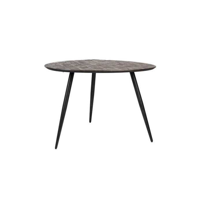 Eettafel Webster Rond Teak Hout Bruin 111x76 cm-Eettafels-Creating Home