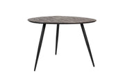 Eettafel Webster Rond Teak Hout Bruin 111x76 cm-Eettafels-Creating Home
