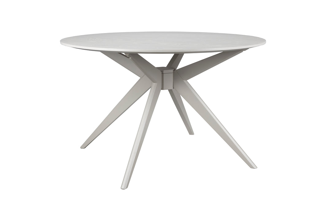 Eettafel Zeme Rond Ash veneer Beige Ø122x75 cm-Eettafels-Creating Home