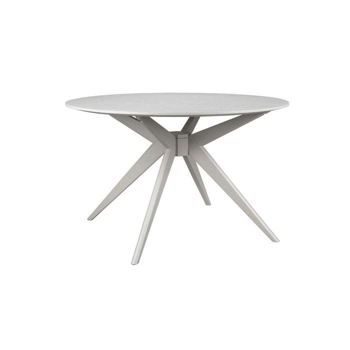 Eettafel Zeme Rond Ash veneer Beige Ø122x75 cm-Eettafels-Creating Home